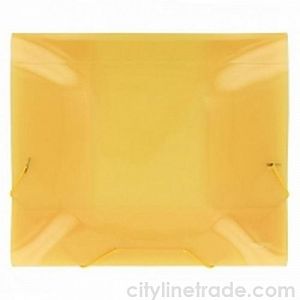 Папка на резинках А4 0,7ММ PROFF полупрозрачная желтая